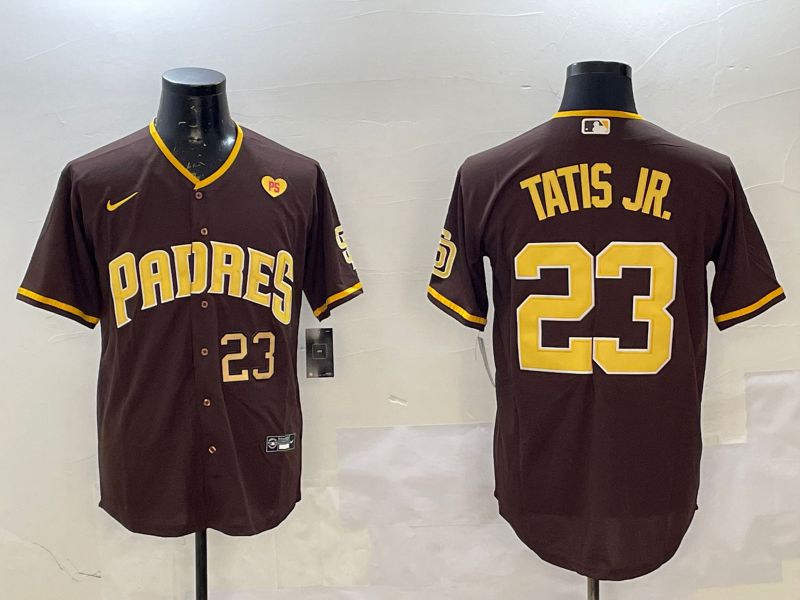 Men San Diego Padres #23 Tatis jr Brown Game 2025 Nike MLB Jersey style 11